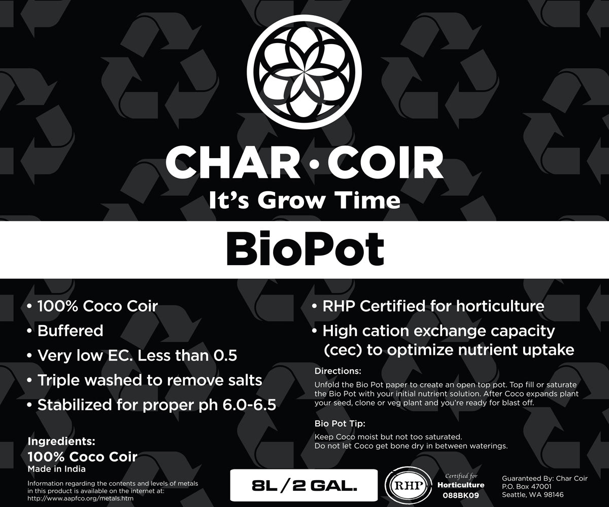 Char Coir BioPot, 8L